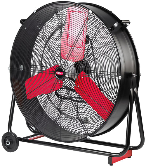 New 30 inch High Velocity Tilted Drum Fan Red & Black