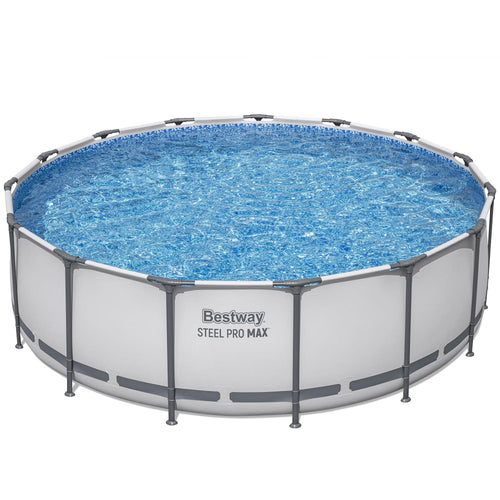 Bestway: MAX 15' X 48" Above Ground Pool Set - 4231 Gallon, Outdoor Family Pool, Corrosion & Puncture Resistant, Includes Filter, Pump, Ladder & Cover
