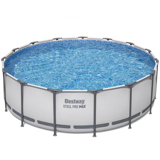 Bestway: MAX 15' X 48" Above Ground Pool Set - 4231 Gallon, Outdoor Family Pool, Corrosion & Puncture Resistant, Includes Filter, Pump, Ladder & Cover