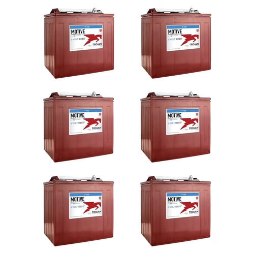 6-Volt Golf Cart Batteries - Battery 6V/225Ah T-105 (6-Pack, 36V)