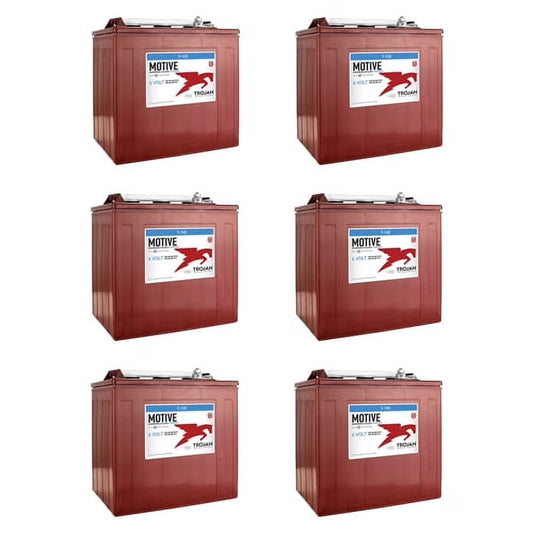 6-Volt Golf Cart Batteries - Battery 6V/225Ah T-105 (6-Pack, 36V)