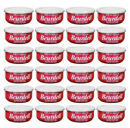 Canned French Butter – 100% Natural Salted Pasteurized Real Butter | Long Shelf Life Emergency Survival Food | Great for Cooking, Baking, RV & Camping | Pull Top Lid | Pack of 24 | France
