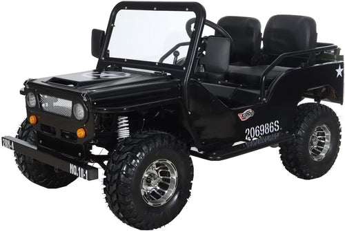 125cc Jeep Go Kart, 3-Speed Semi-Automatic Transmission w/Reverse, Big 18" Aluminum Rim Wheels