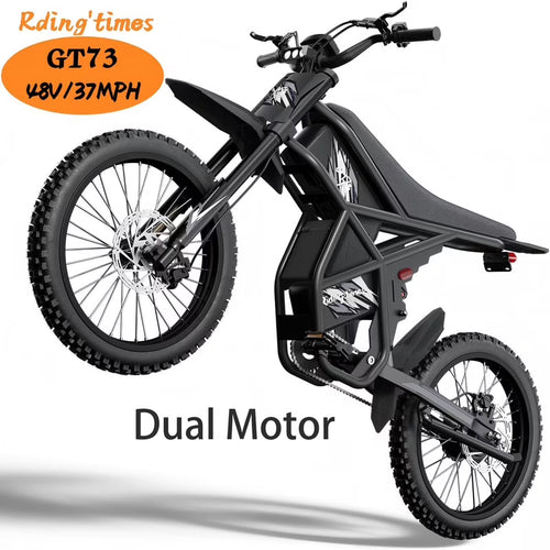 GT73 Electric Bike for Adults, 2000W UL 2849 Electric Dirtbike with 25" Motorcycle Tires,48V36.4AH Dual Battery EBike, Max 37 mph & 85 mile Long Range, Dual Hydraulic Brakes & Full Suspension