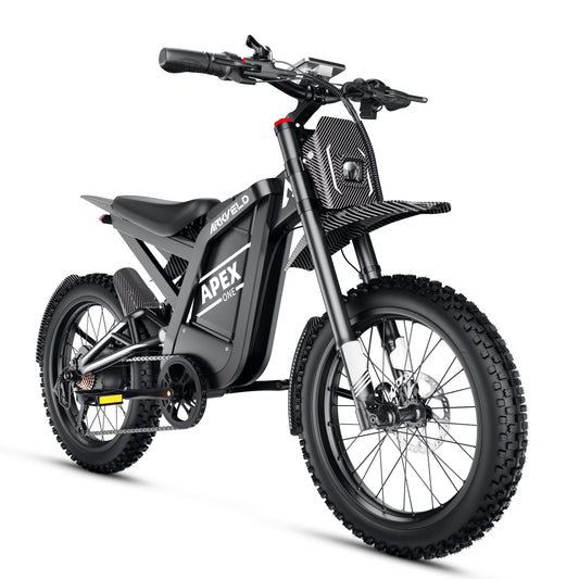 Electric Bike for Adults, Peak-3000W, Max 40MPH and 80Miles Electric Motorcycle,25" Fat Tire Dirt Bike, APEX1 7-Speed E-BikeWhite