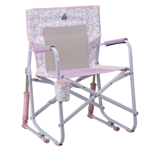 Freestyle Rocker Foldable Rocking Camp Chair, Purple Floral