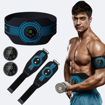 EMS Abs Stimulator Belt – Abs & Arms & Legs Full Body Toning Set for Men & Women