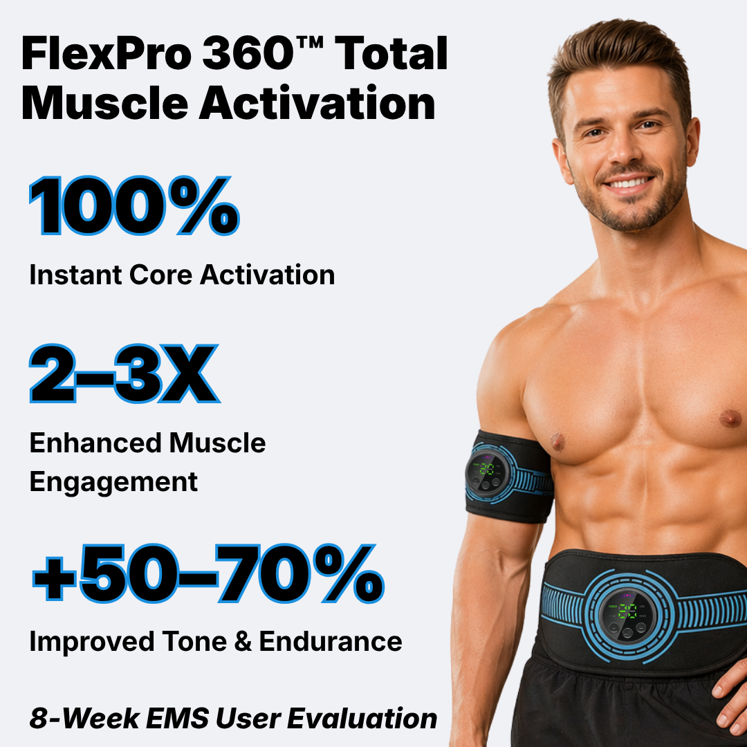 FlexPro 360 Unisex EMS Muscle Training System | 5-Pack for Abs, Arms & Legs