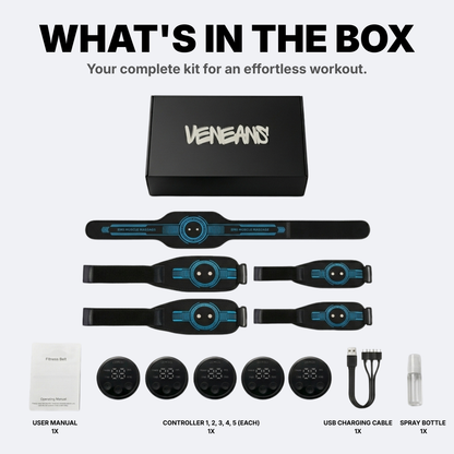 FlexPro 360 Unisex EMS Muscle Training System | 5-Pack for Abs, Arms & Legs