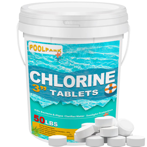 50 lbs 3" Chlor Tabs for Swimming Pools, Tablets, Chlorine Pool Chemicals