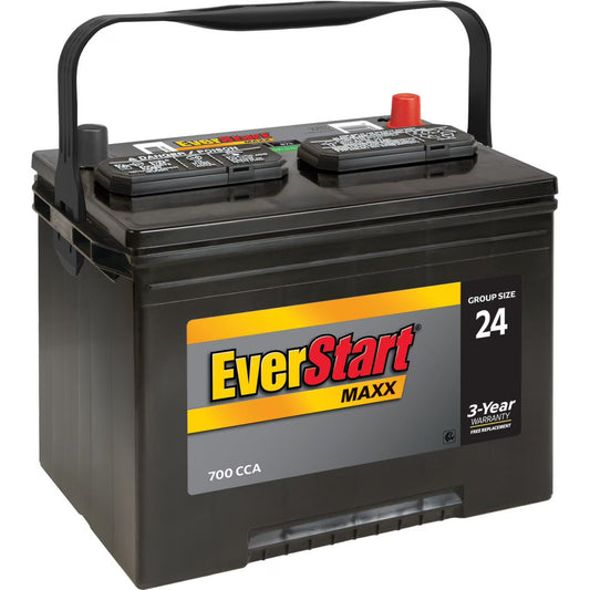 Maxx Lead Acid Automotive Battery, Group Size 24 12 Volt, 700 CCA