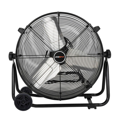 24 Inch High Velocity Drum Floor Fan. Industrial. 3-Speed. Adjustable Tilt